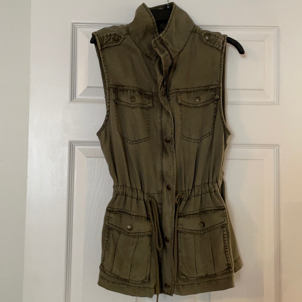 Free People style army green vest.